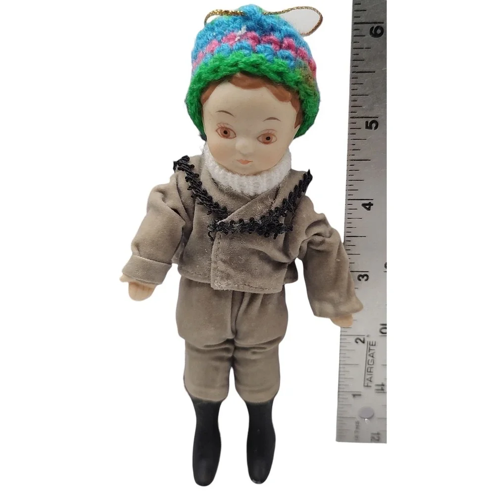 Kurt S Alder Vintage‎ Ornament 1983 Little Boy Outfit Crocheted Hat Six Inches